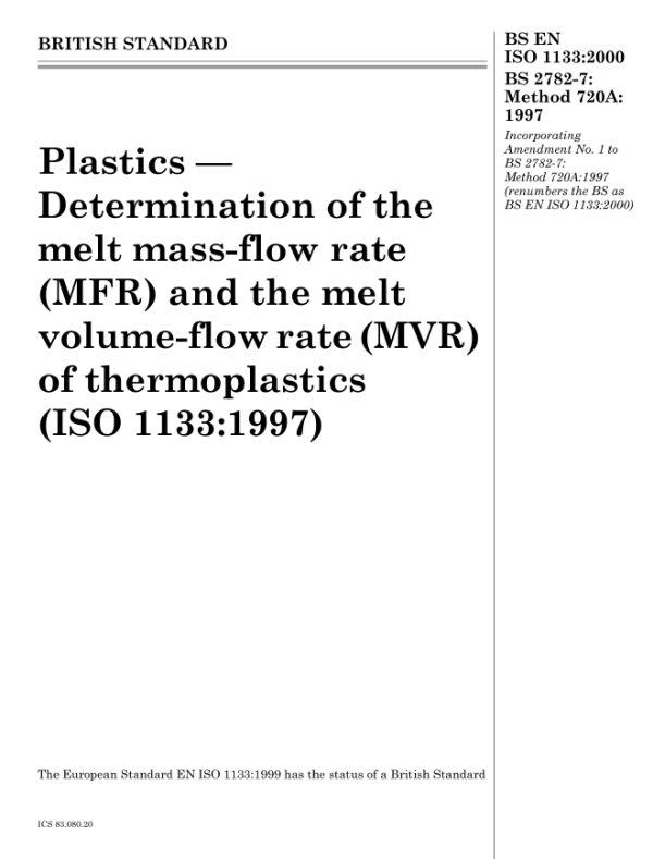 BS 2782-7:METHOD 720A:1997