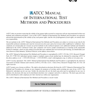 AATCC TECHNICAL MANUAL - 2024