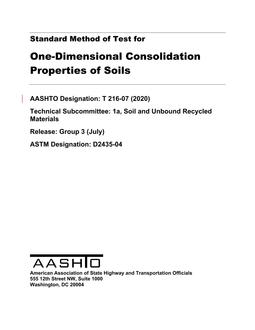 AASHTO T 216-07 (2020)