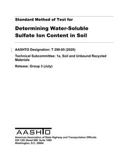 AASHTO T 290-95 (2020)