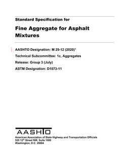 AASHTO M 29-12 (2020)
