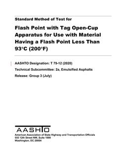AASHTO T 79-12 (2020)