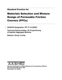 AASHTO PP 77-14 (2021)