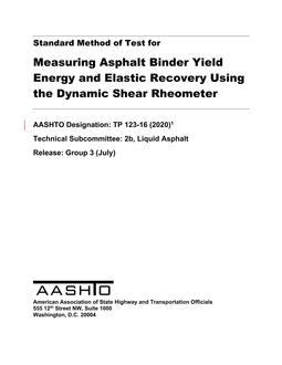 AASHTO TP 123-16 (2020)