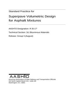 AASHTO R 35-17 (2021)