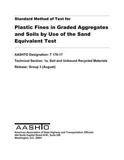 AASHTO T 176-17 (2021)