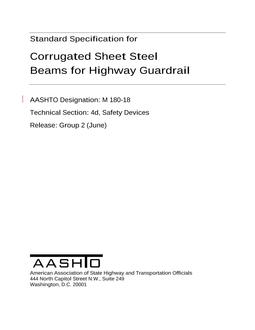 AASHTO M 180-18 (2021)