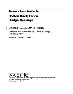 AASHTO MP 26-15 (2021)