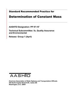 AASHTO PP 97-19 (2021)