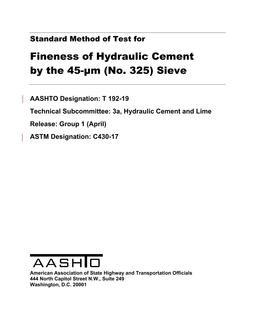 AASHTO T 192-19