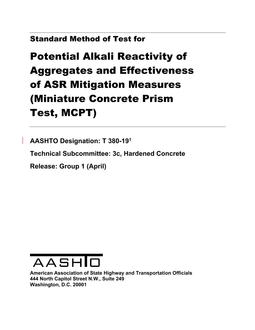 AASHTO T 380-19