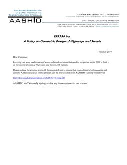 AASHTO Green Book (GDHS-7)