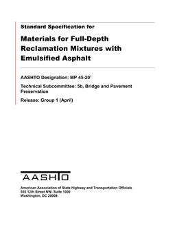 AASHTO MP 45-20