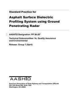 AASHTO PP 98-20 (2021)