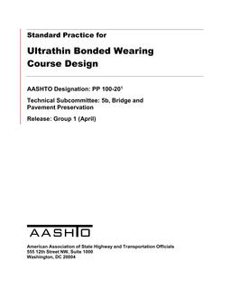 AASHTO PP 100-20