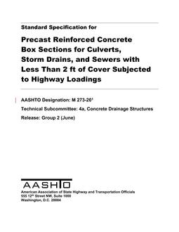 AASHTO M 273-20