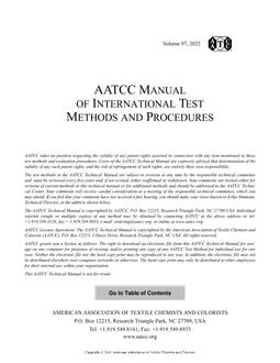 AATCC Technical Manual - 2022