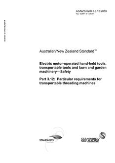 AS/NZS 62841.3.12:2018