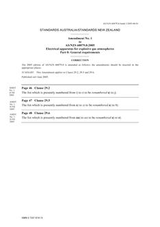 AS/NZS 60079.0:2005 AMDT 1