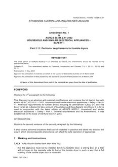 AS/NZS 60335.2.11:2002 AMDT 1