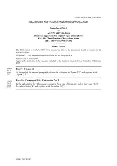 AS/NZS 60079.10:2004 AMDT 1