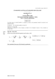 AS/NZS 60950.1:2003 AMDT 1