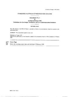 AS/NZS 4273(INT):1995 AMDT 1