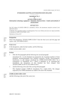 AS/NZS CISPR 24 Amd 1:2017
