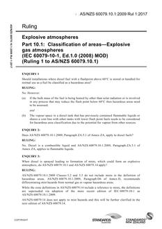 AS/NZS 60079.10.1:2009 Rul 1:2017