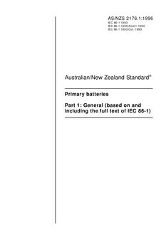 AS/NZS 2176.1:1996