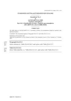 AS/NZS 60079.10.1:2009 AMDT 1