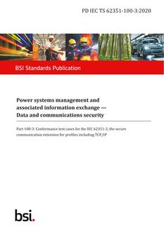 BS PD IEC TS 62351-100-3:2020