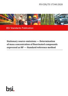 BS PD CEN/TS 17340:2020