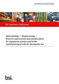 BS PD ISO/TS 23565:2021