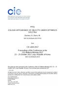 COLOUR APPEARANCE OF OBJECTS UNDER OPTIMISED SPECTRA (PP01, 477-482)