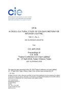 A CROSS-CULTURAL STUDY OF COLOUR EMOTION FOR INTERIOR LIGHTING (OP36, 215-221)