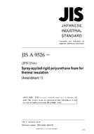 JIS A 9526:2006/AMENDMENT 1:2010